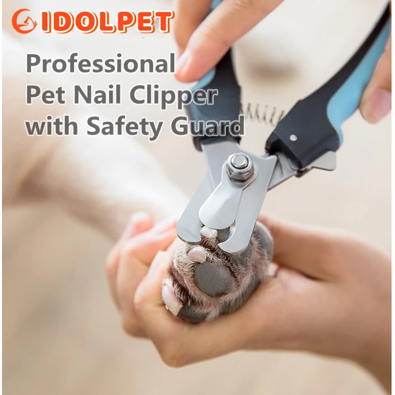 Professional Pet Nail Clipper with Safety Guard  Stainless Steel Scissors Cat Dog for Claw Care Grooming Supplies Size Fits thumbnail 6