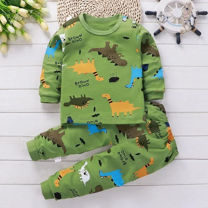 Kids Clothes Children Sets Children's Clothing Boys Girls CottonAutumn winter Clothing Pants Sleepwear Underwear Christmas Gift thumbnail 2