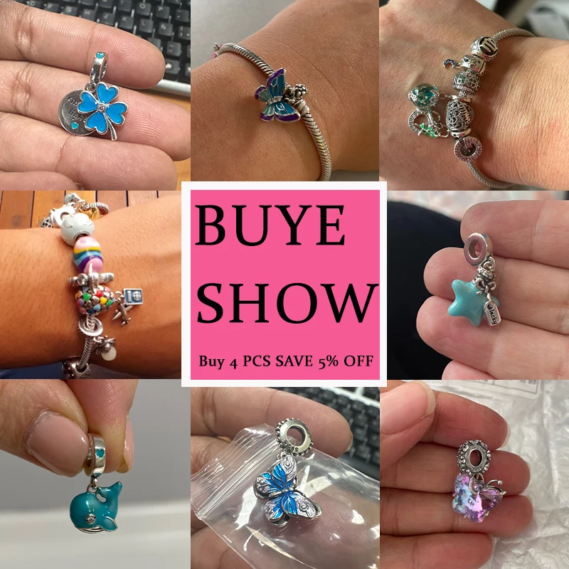 Fit Qikaola 925 Original Bracelets Blue Zircon Owl Luminous Sea Turtle Octopus 925 Silver Charms Beads DIY Birthday Jewelry Gift thumbnail 5