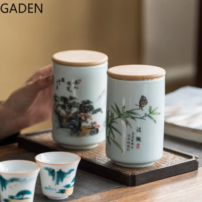 Ceramic Tea Pot Black Tea Sealed Pot Moisture-proof Storage Tea Pot Retro Home Decoration Storage Pot Living Room Coffee Table thumbnail 4