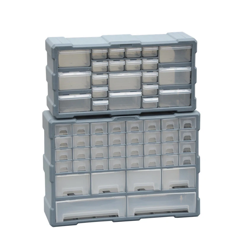 Multi-grid Drawer Type Parts Box Wall-mounted Combined Component Tool Box Building Blocks Screw Storage Box Tool Case thumbnail 3