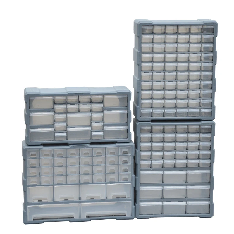 Multi-grid Drawer Type Parts Box Wall-mounted Combined Component Tool Box Building Blocks Screw Storage Box Tool Case thumbnail 2