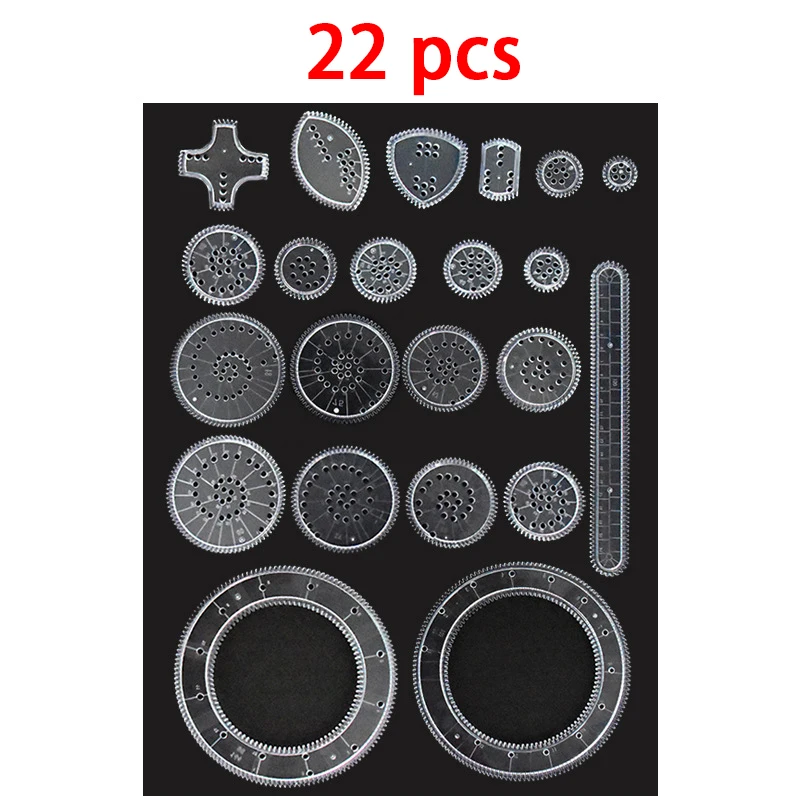 Classic Gear Spirograph Design Set Magic Geometric Ruler Stencils Kits Kids DIY Creative Art Craft Painting Drawing Toys thumbnail 5