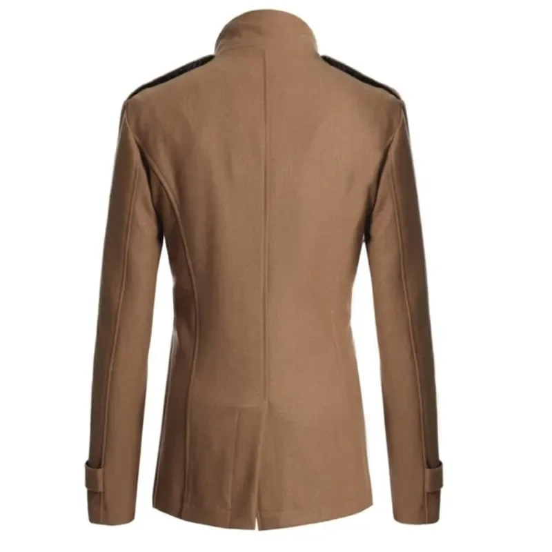 2026 Brand New Men's Mao Wool Overcoat for Male Long Suit Woolen Windbreaker Men's Coat Outer Wear Clothing thumbnail 2