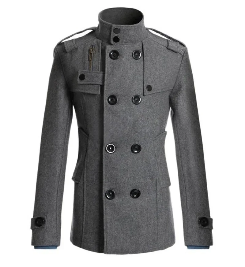 2026 Brand New Men's Mao Wool Overcoat for Male Long Suit Woolen Windbreaker Men's Coat Outer Wear Clothing thumbnail 4