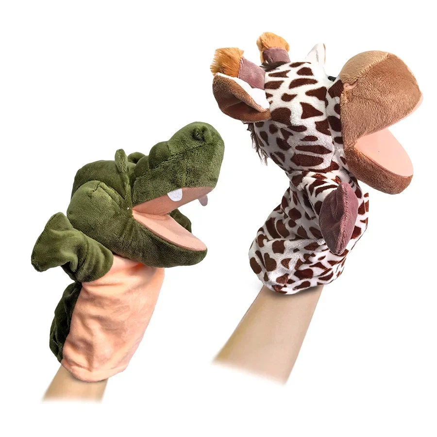 Stuffed Plush Animals Toys Hand Finger Story Puppet Kawaii Dolls Educational Baby Toys Lion Elephant Bunny Monkey Children GIft thumbnail 6