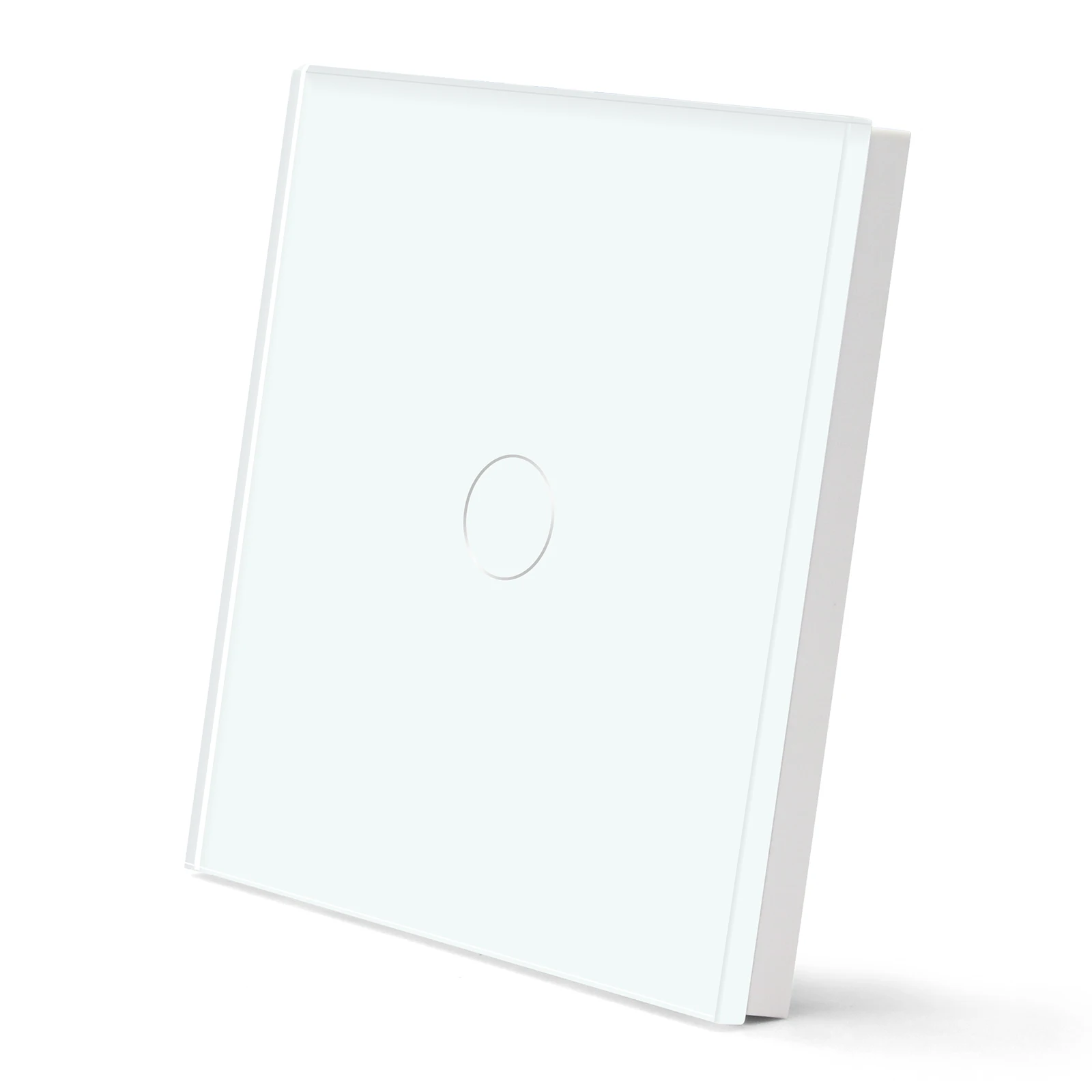 BSEED Single Wall Touch Switch Panel 1/2/3Gang For Light Switch Crystal Glass DIY Parts EU Standard 86*86mm Metal Base Included thumbnail 2