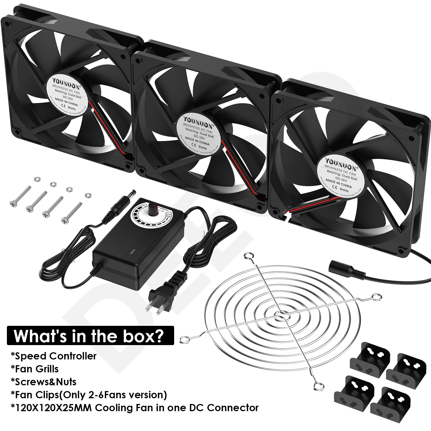 12cm High Speed Large Air Volume 100V 220V Btc Mining Machine Workstation Cabinet 120MM Violent Server Cooling System Fan Kit thumbnail 5