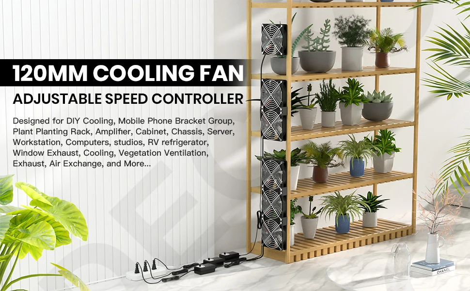 12cm High Speed Large Air Volume 100V 220V Btc Mining Machine Workstation Cabinet 120MM Violent Server Cooling System Fan Kit thumbnail 6