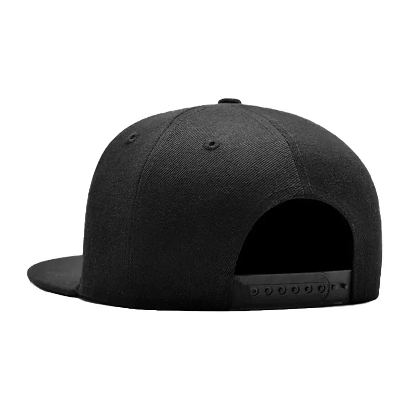 Solid Hip Hop Cap For Men Snapback Hat Women's Baseball Caps Adjustable Flat Brim Bill Plain Visors Boys And Girls Street Dance thumbnail 2