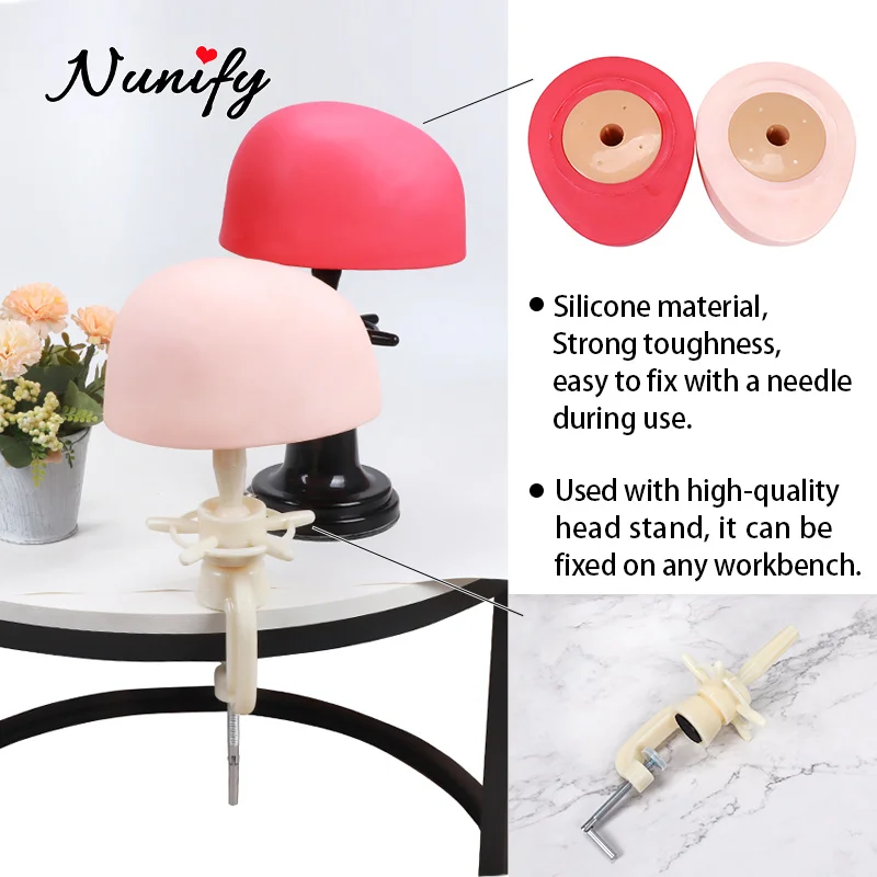 Manequin Head For Wigs Making Half Wig Head For Ventilating Human Hair Closure And Frontal, Lace Wig Making Tools Mannequin Head thumbnail 4