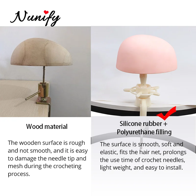 Manequin Head For Wigs Making Half Wig Head For Ventilating Human Hair Closure And Frontal, Lace Wig Making Tools Mannequin Head thumbnail 3
