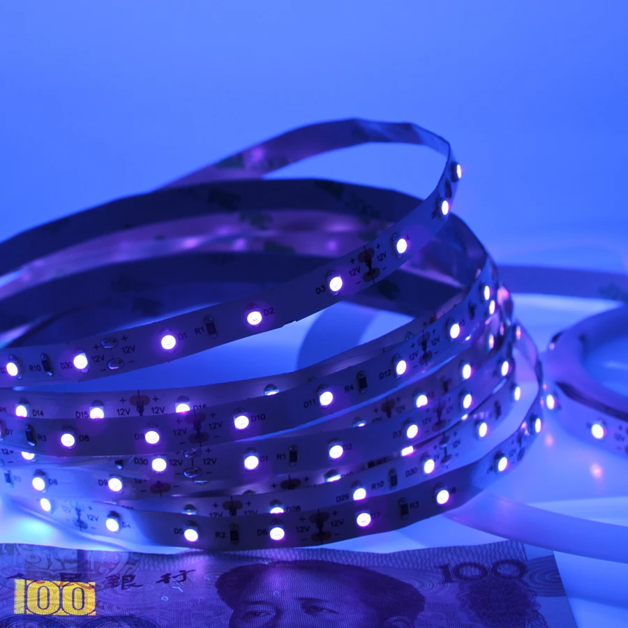 UV LED Strip Light 395nm-405nm Ultraviolet DIY LED Resin Curing Lamp 5050 3528 Blacklight for DJ Fluorescence scuba lamp Printer thumbnail 2