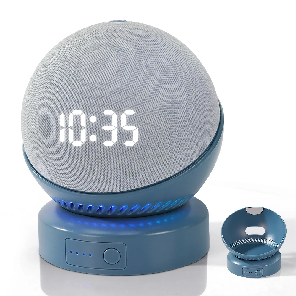 Echo Dot 4th/5th Gen Battery Base Portable Wireless Charger Mobile Alexa Smart Speasker Battery Base for Echo Dot 4th/5th thumbnail 2