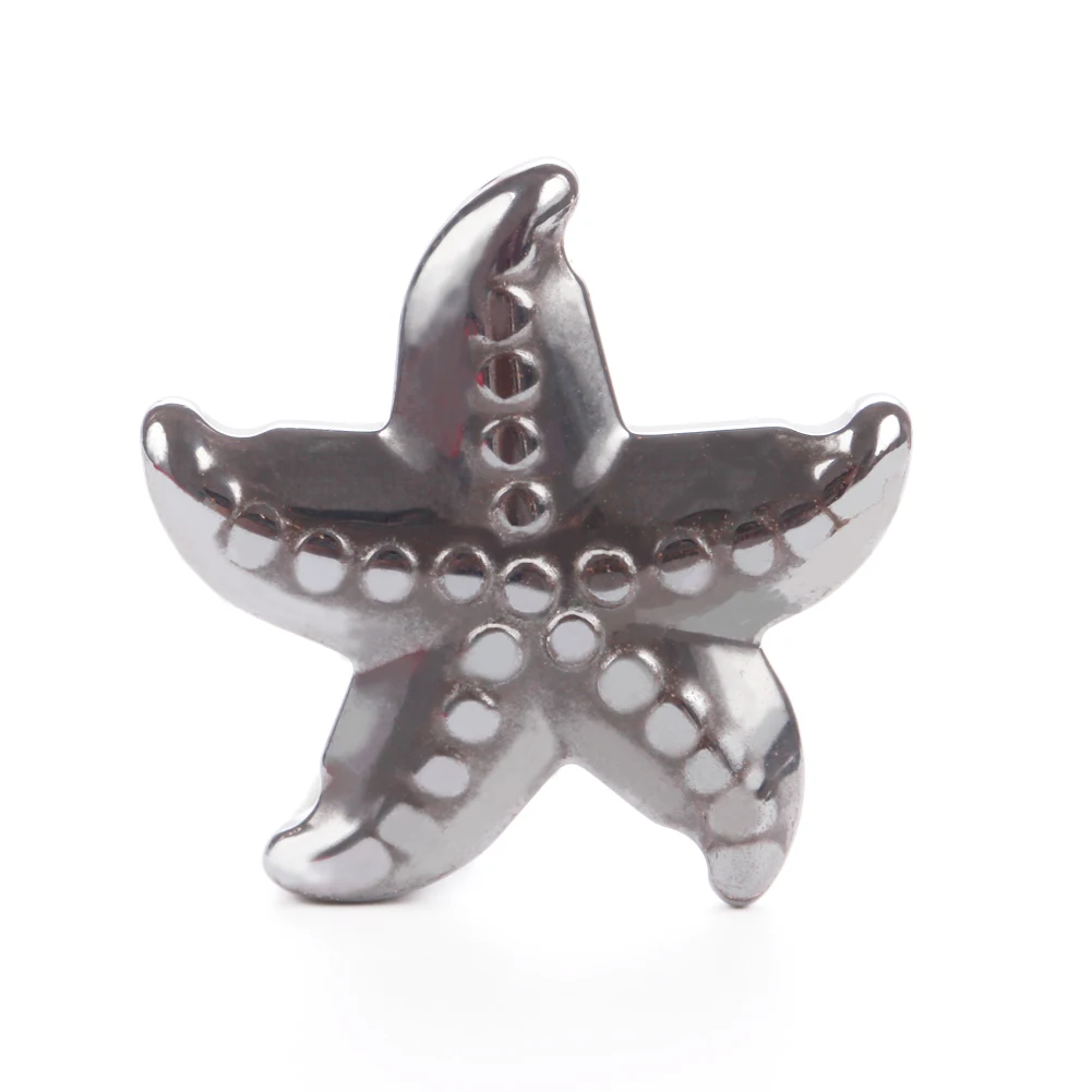 Black Natural Hematite Stone Charms Pendant Star Round Turtle Heart Animal Charms For Jewelry Making Diy Necklace Accessories thumbnail 5