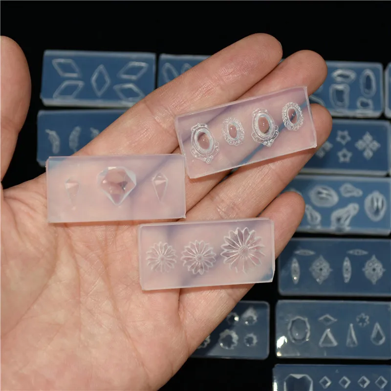 SNASAN Tiny Beads Pumpkin Heart Leaf Diamonds Nail Art Silicone Mould DIY Casting Mold Earrings UV Epoxy Resin Silicone Mold thumbnail 2