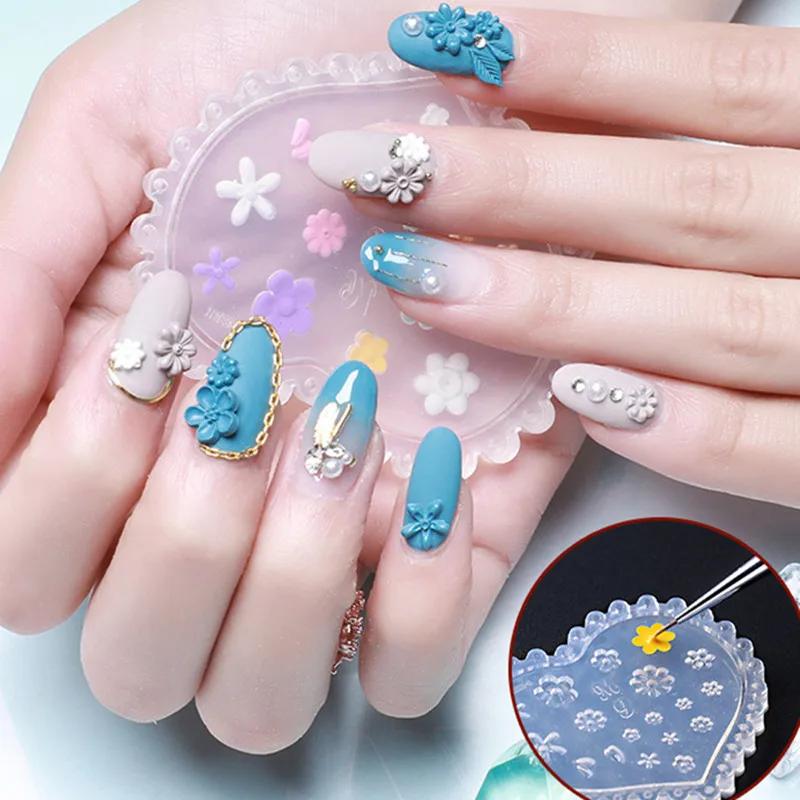 SNASAN Tiny Beads Pumpkin Heart Leaf Diamonds Nail Art Silicone Mould DIY Casting Mold Earrings UV Epoxy Resin Silicone Mold thumbnail 4