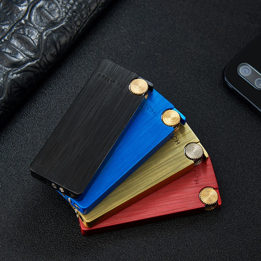 Windproof Torch Grinding Wheel Lighter Cigar Butane Lighter Spray Gun Portable Lighter Kitchen Outdoor Blue Flame thumbnail 2