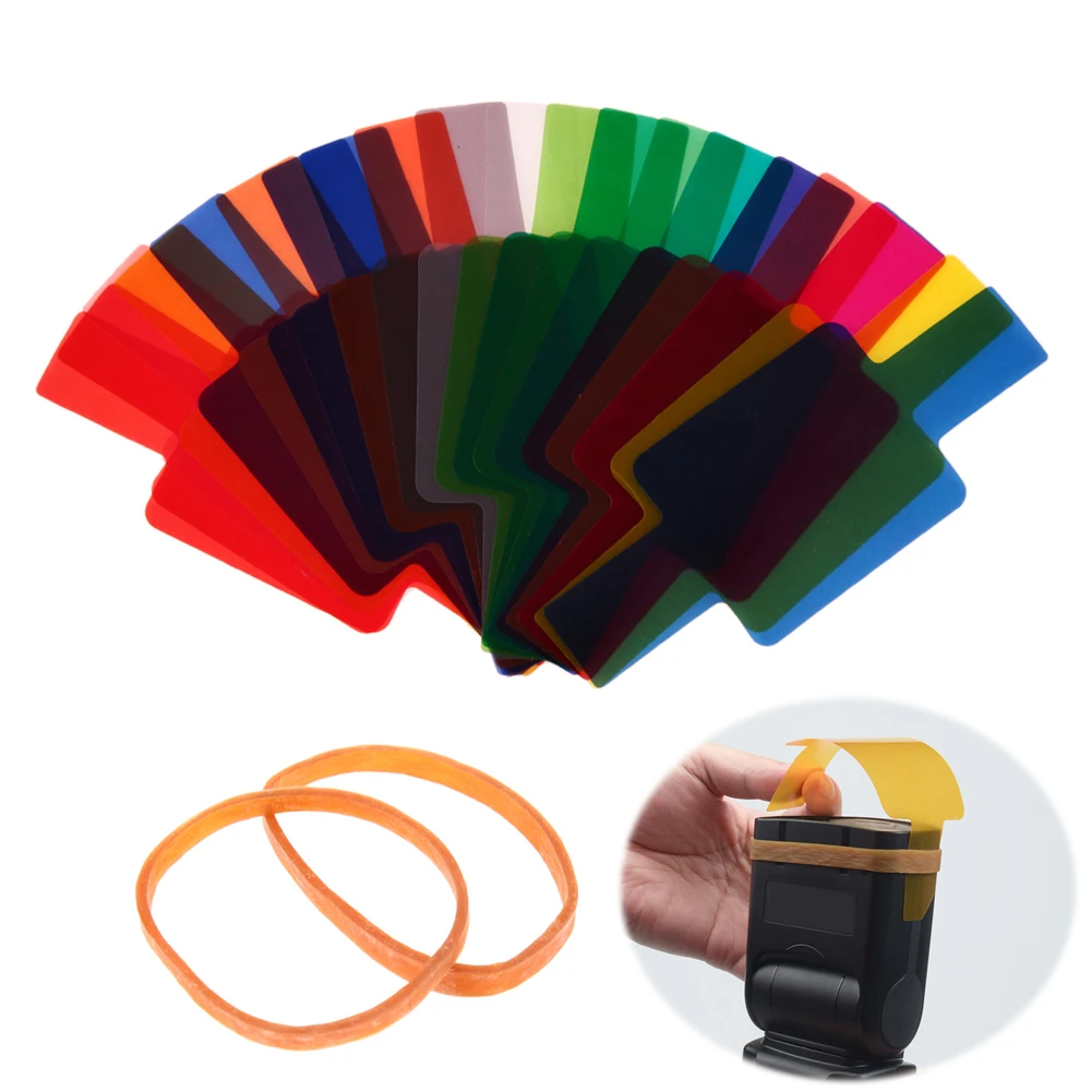 20Pcs/Set Flash Speedlite Color Gels Filters Color Temperature Films Kit For Canon Yongnuo Dslr Camera Accessories