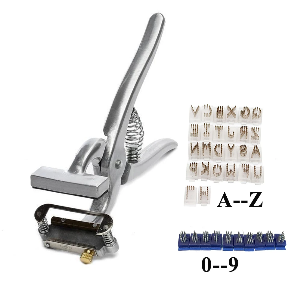 1PCS Sheep Pig Pet Dog Ear Tattoo Plier Clamp Punch Aluminium Alloy Veterinary Identification Animal Farming Tools Supplies