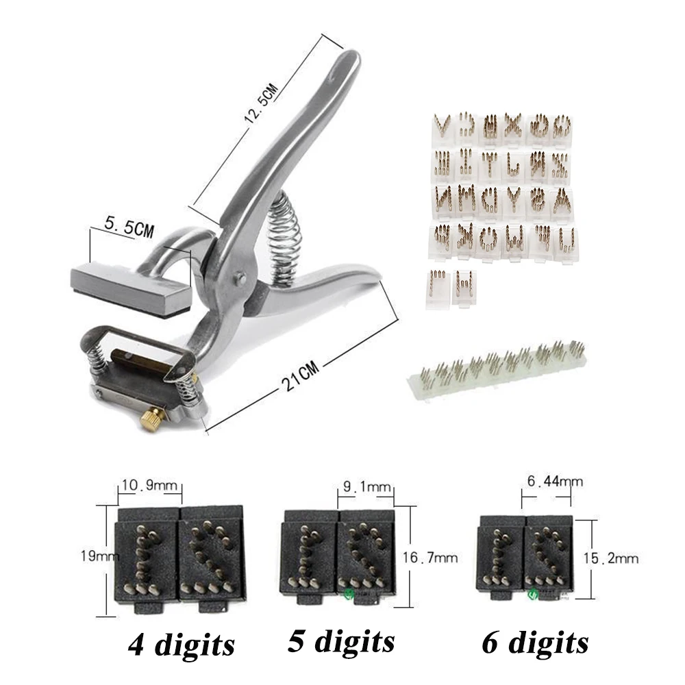 1PCS Sheep Pig Pet Dog Ear Tattoo Plier Clamp Punch Aluminium Alloy Veterinary Identification Animal Farming Tools Supplies thumbnail 4