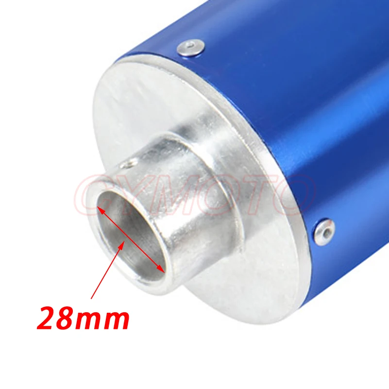 28MM Motorcycle Exhaust Muffler Pipe Adjustable Silencer 2 Stroke For Street Scooter Motocross ATV thumbnail 3