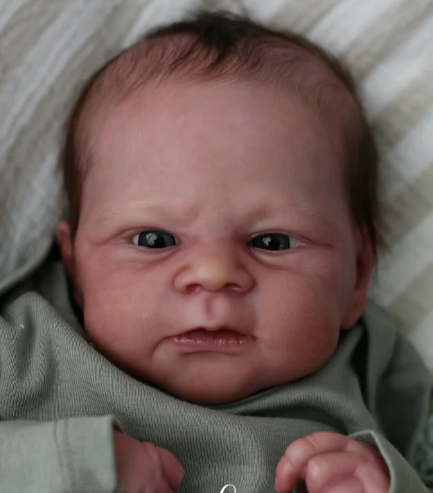 NPK 17inch Reborn Doll Kit Elijah Lifelike Soft Touch Flexible Fresh Color Unfinished Doll Parts with Body and eyes thumbnail 4