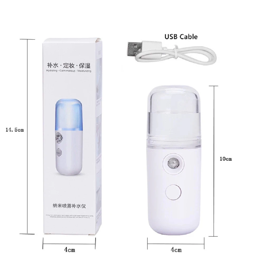 USB Mist Facial Sprayer  Humidifier Rechargeable Nebulizer Face Steamer Moisturizing Beauty Instruments Face Skin Care Tools thumbnail 3