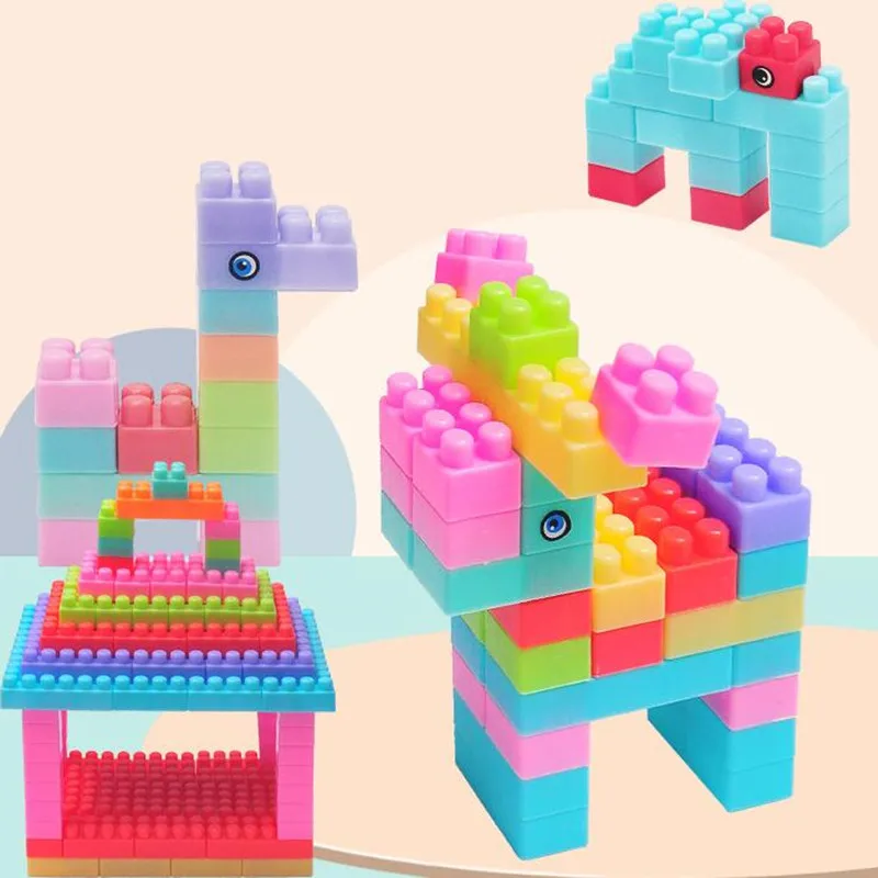108pcs 128pcs Baby Building Blocks DIY Bulk Safety Bricks Toy Children Early Educational Toys thumbnail 3