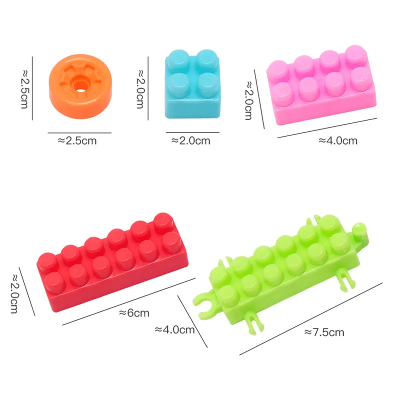 108pcs 128pcs Baby Building Blocks DIY Bulk Safety Bricks Toy Children Early Educational Toys thumbnail 6