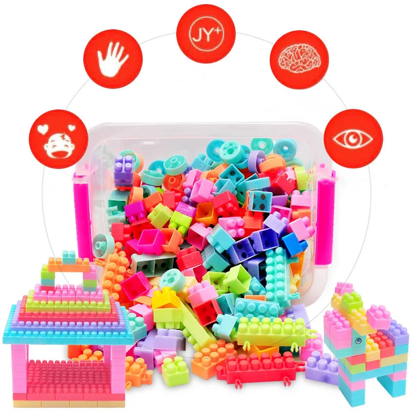 108pcs 128pcs Baby Building Blocks DIY Bulk Safety Bricks Toy Children Early Educational Toys thumbnail 2