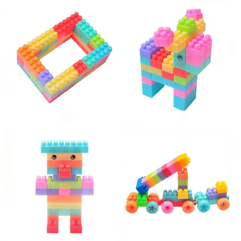 108pcs 128pcs Baby Building Blocks DIY Bulk Safety Bricks Toy Children Early Educational Toys thumbnail 4