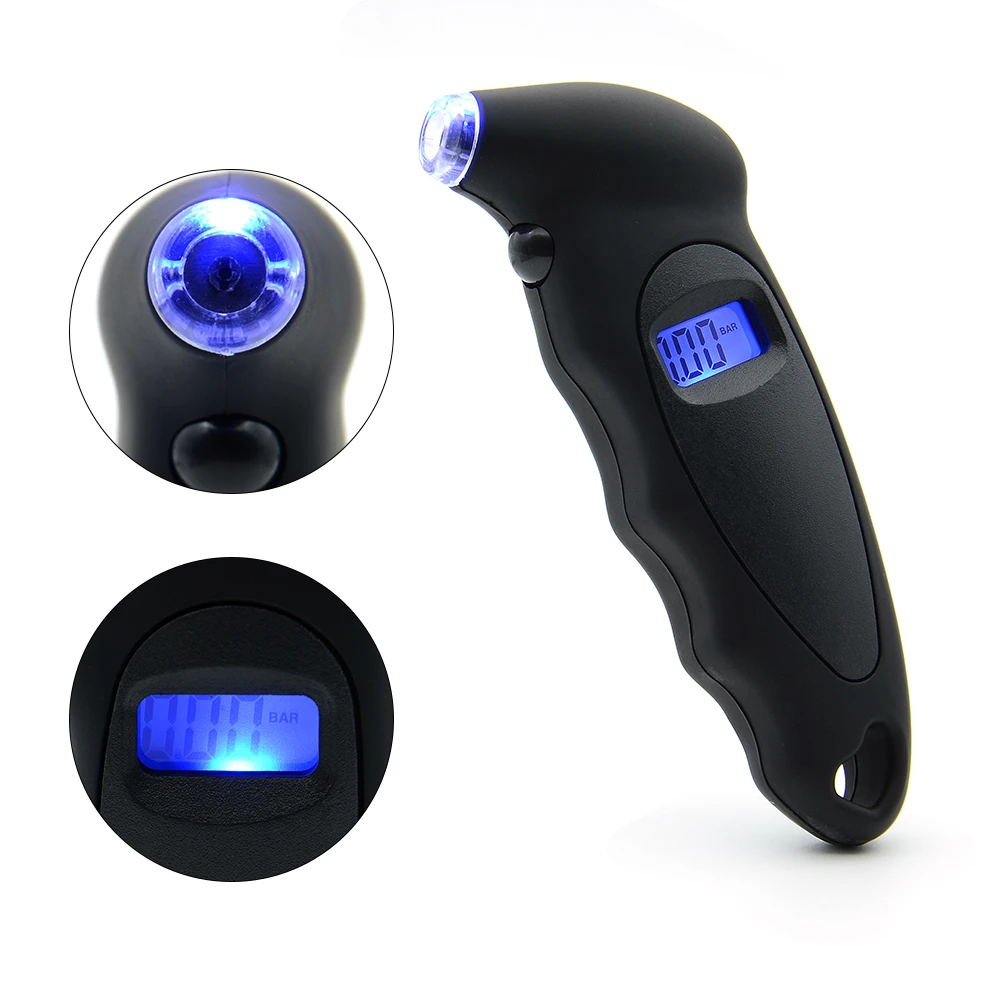 TG105 TG205 R-6802 High-precision Digital Car Tire Tyre Air Pressure Gauge Meter LCD Display Manometer Barometers for Car Truck thumbnail 3