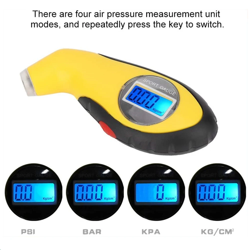 TG105 TG205 R-6802 High-precision Digital Car Tire Tyre Air Pressure Gauge Meter LCD Display Manometer Barometers for Car Truck thumbnail 2
