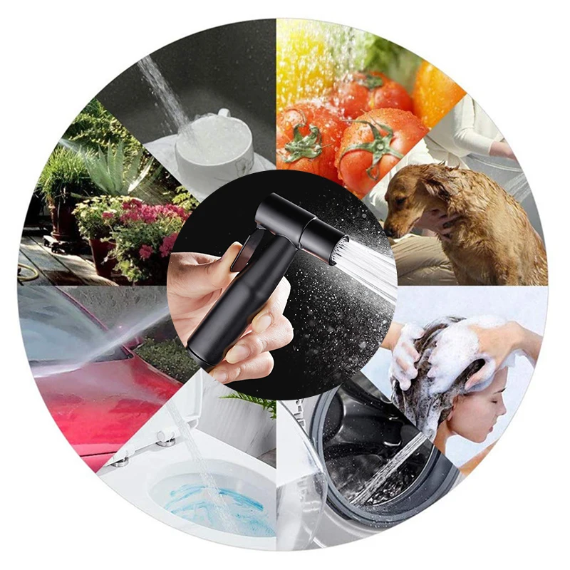 Handheld Toilet Bidet Sprayer with Brass Valve Stainless Steel Bidet Shower Hygienic Shower Wall Mounted Toilet Bidet Sprayer thumbnail 5