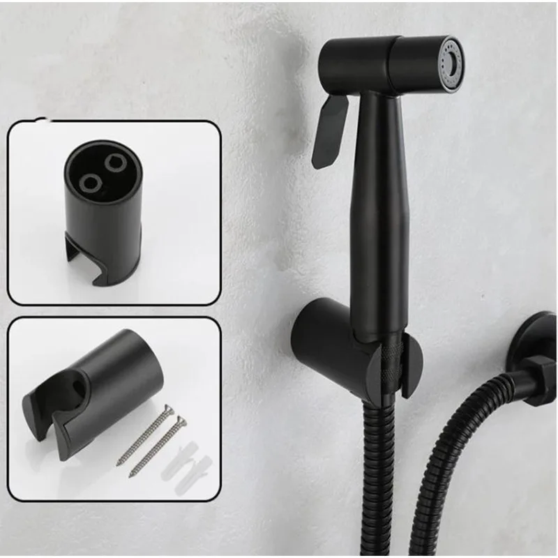 Handheld Toilet Bidet Sprayer with Brass Valve Stainless Steel Bidet Shower Hygienic Shower Wall Mounted Toilet Bidet Sprayer thumbnail 2