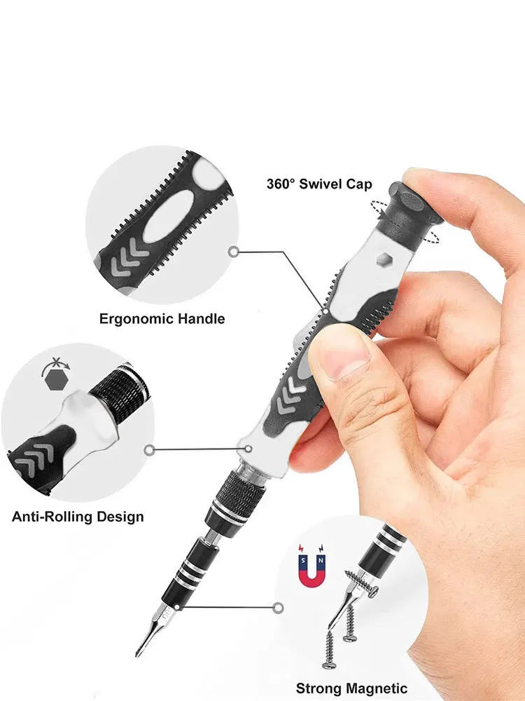 Precision Screwdriver Set For Phone Repair Kit Magnetic Bits Magnet Mini Screwdriver For Glasses Iphone Watch Screwdriver Set thumbnail 5