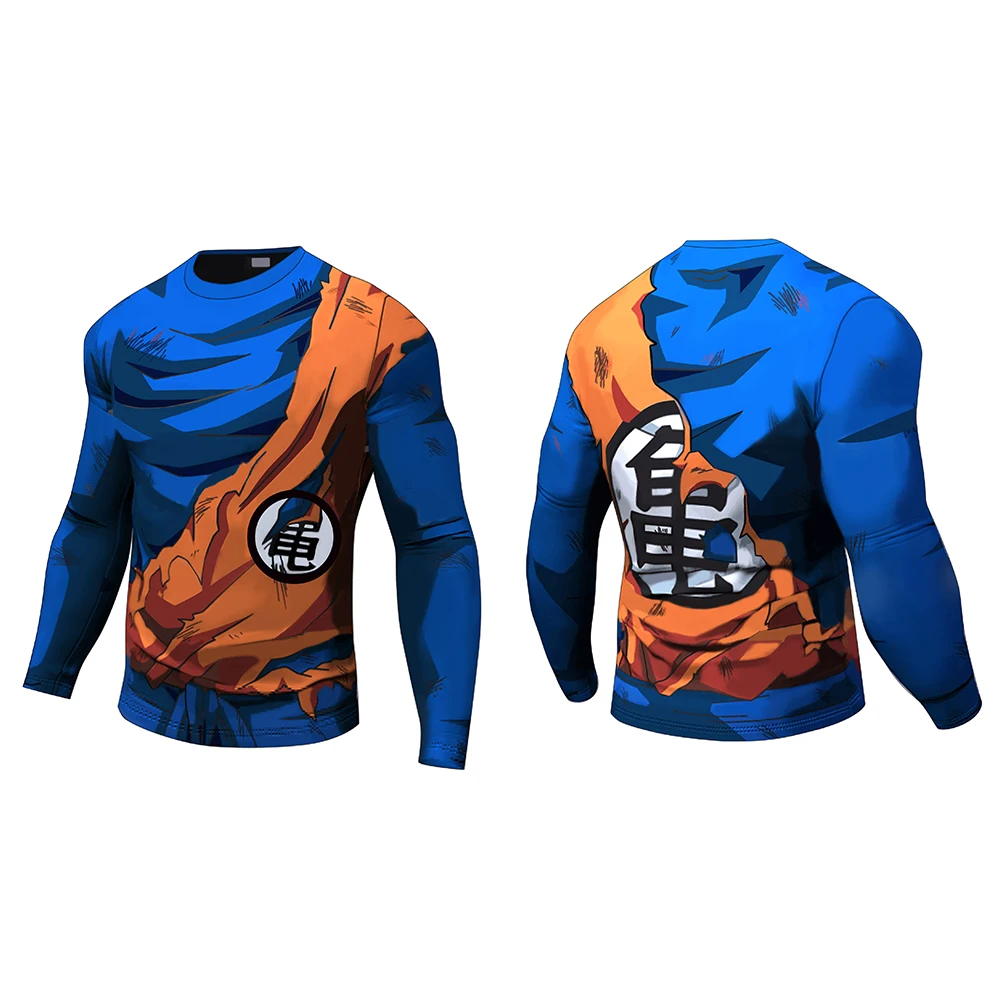 Summer Newest Anime Printing Woman Men T-Shirts Goku Funny Compression T Shirts Cartoon Top Tees Homme Clothing thumbnail 2