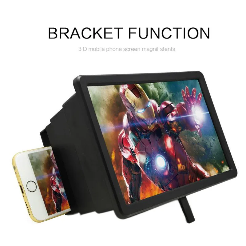 Mobile Phone Screen Magnifier Universal 3D Enlarger Magnifying Video Amplifier Projector Bracket Desktop Holder Stand For Phone thumbnail 2