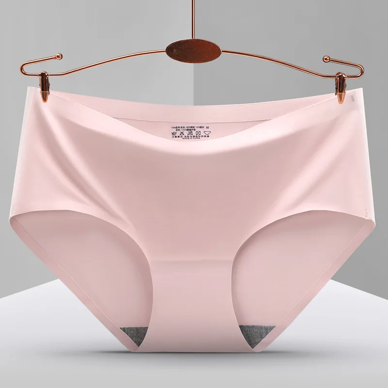 TrowBridge 10PCS/Set Women's Panties Solid Seamless Underwear Plus Size Comfortable Briefs Silk Satin Lingerie Health Underpants thumbnail 2