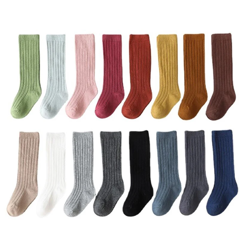 Spainish Children Socks Stripe Boys And Girls Cotton Sock Breathable Knee High Baby Long Socks School Uniform Socks 0-7Years thumbnail 5