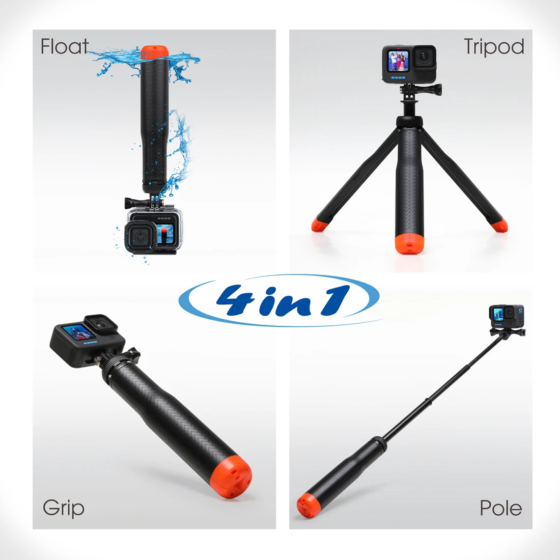 SOONSUN Floating Tripod for GoPro Hero Insta360 Akaso DJI Action Camera Float Extendable Pole  Hand Grip Waterproof Selfie Stick thumbnail 2