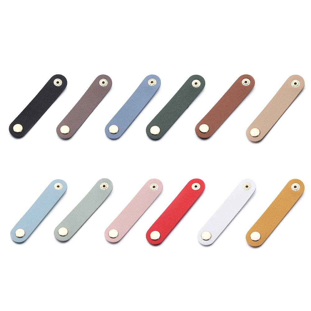 Leather Charger Protector Desktop Storage Clips Holder Cable Winder Tie Cable Management Cord Organizer Earphone Accessories thumbnail 6