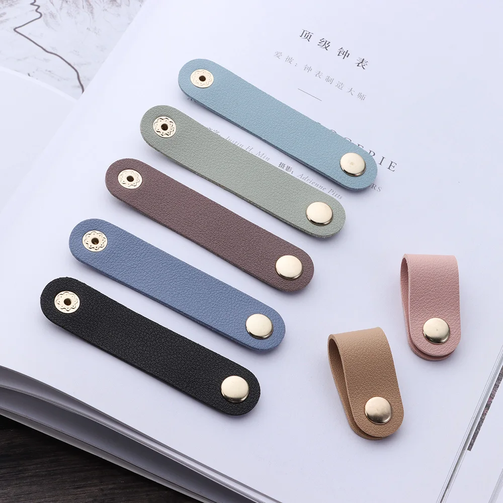 Leather Charger Protector Desktop Storage Clips Holder Cable Winder Tie Cable Management Cord Organizer Earphone Accessories thumbnail 3