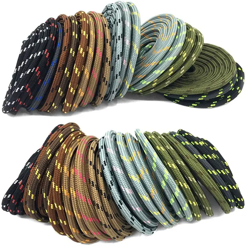 1Pair Round Shoelaces Outdoor Hiking Sports Shoe Laces Kids Sneakers Shoe lace Length 100/120/140/160CM Lacets Baskets 19 Colors thumbnail 3