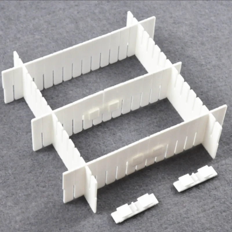 1 Set Drawer Divider Accessories DIY Storage Free Combination Partition Cross Buckle Fixing Clip Makeup Sock Underwear Organizer thumbnail 2