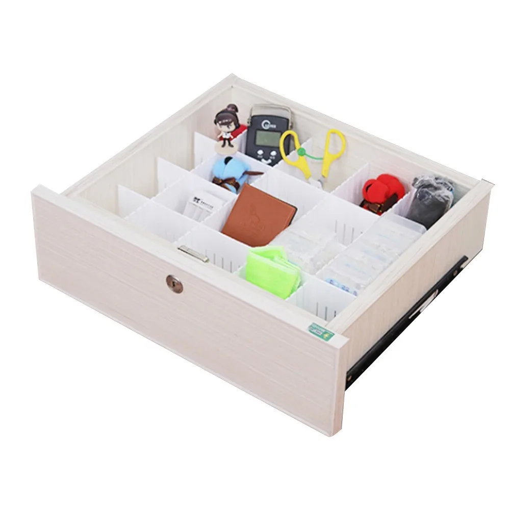 1 Set Drawer Divider Accessories DIY Storage Free Combination Partition Cross Buckle Fixing Clip Makeup Sock Underwear Organizer thumbnail 6