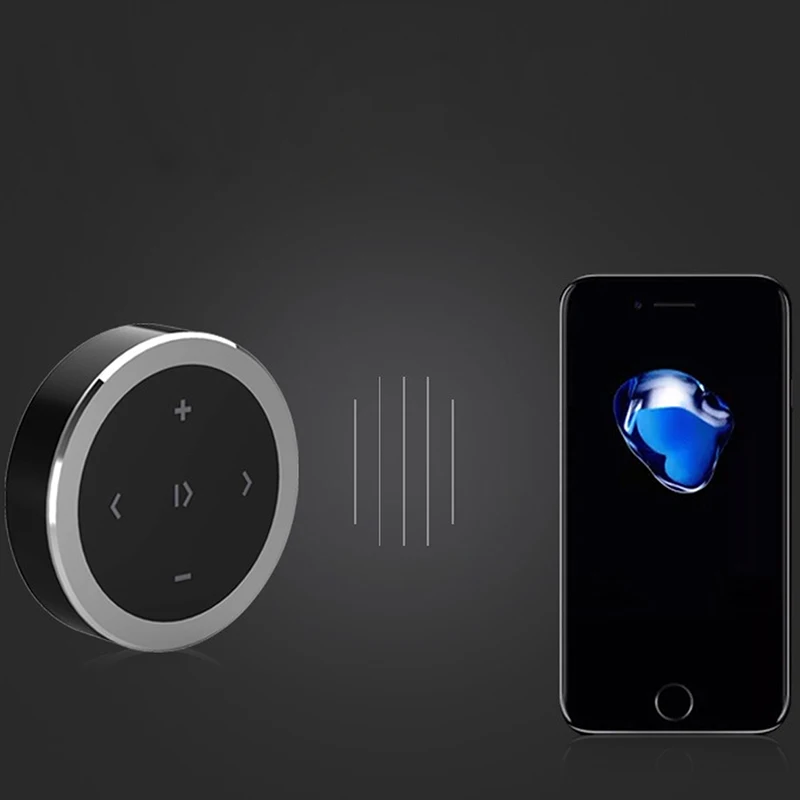 Mini Wireless Bluetooth-compatible Media Button Remote Controller Car Motorcycle Steering Wheel MP3 Music Play For IOS Android thumbnail 4