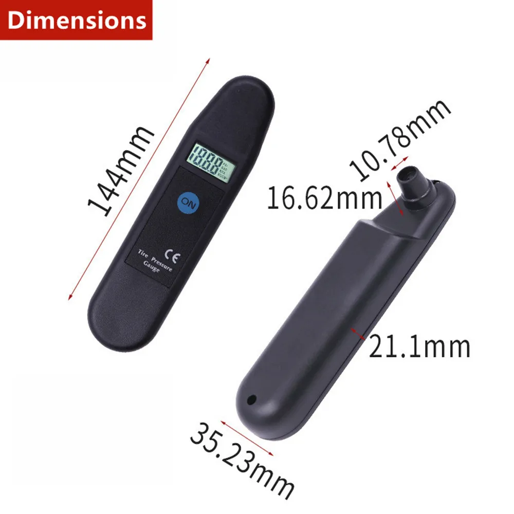 TG101 Digital Car Tire Tyre Air Pressure Gauge Meter LCD Display Manometer Barometers Tester PSI/KPA/BAR/KG/CM2 Detector for Car thumbnail 3