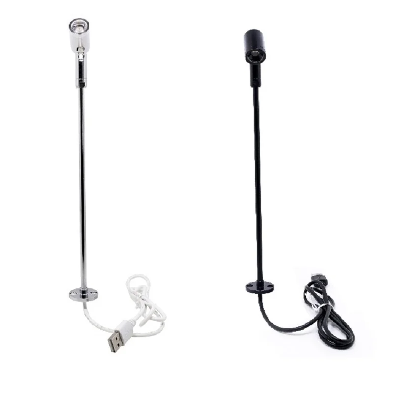etrnLED USB 5V Led Spotlight Rotatable Stand Pole Lamp for Jewelry Showcase Exhibition Display Surface Mount Spot Light 1W 3W thumbnail 6